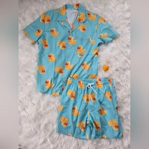 Men's Duck Shirt and Swimtrunk Set